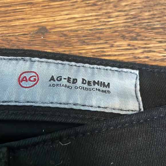 AG Low Rise Black Denim Super Skinny Ankle Jean. - distressed - Picture 8 of 12